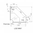 LCD DORADO INT90 D SELF REM - Self-service internal corner counter 90°