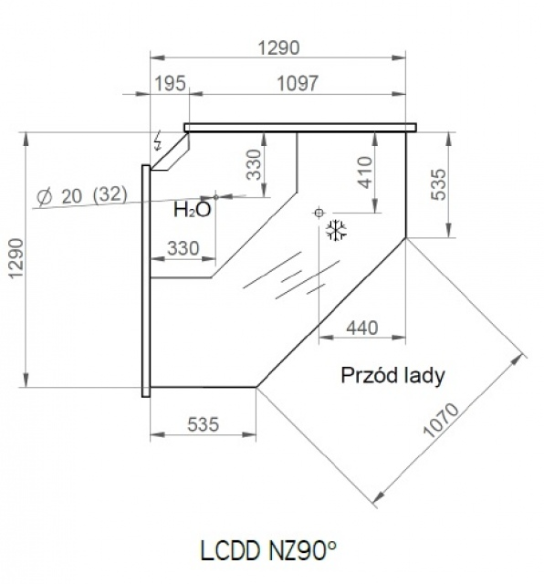LCD Dorado D REM EXT90 - Külső sarokpult 90°