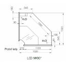 LCD DORADO INT90 REM - Internal corner counter 90°