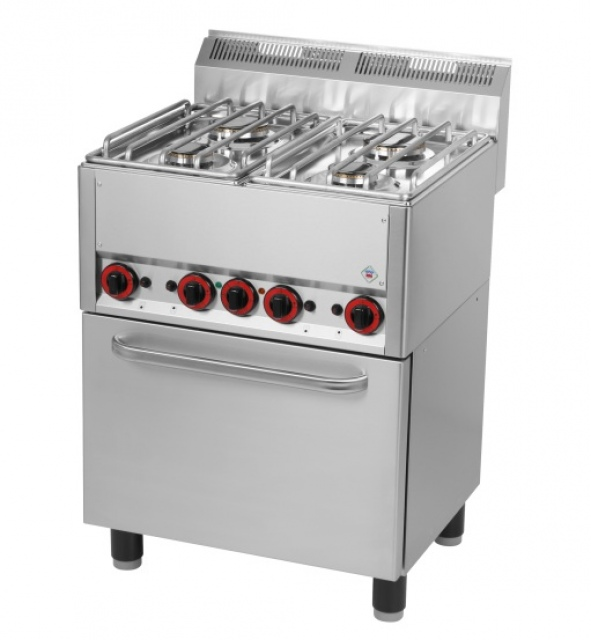 Maşină de gătit cu 4 arzătoare şi cuptor electric | SPT 60 GL