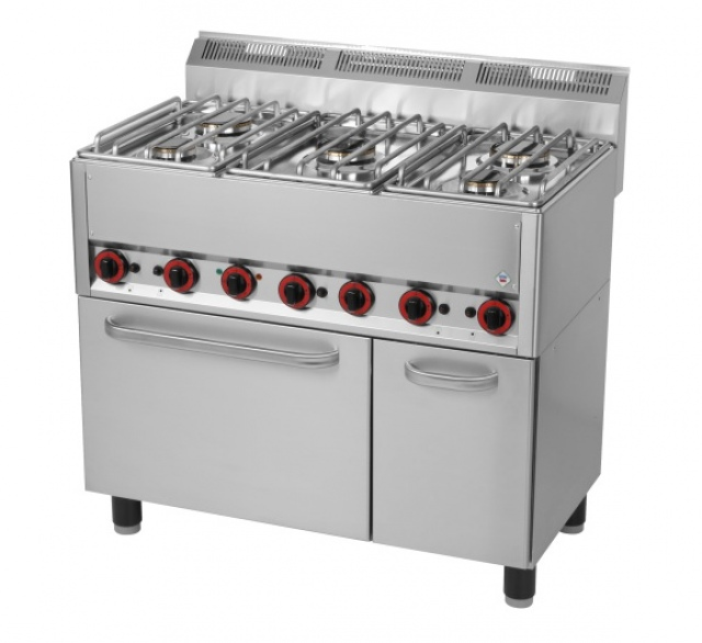 Maşină de gătit cu 5 arzătoare şi cuptor electric | SPT 90/5 GL