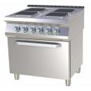 Mașină de gătit electrică cu 4 plite și cuptor | SPQT 780/21 E
