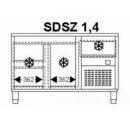 SDSZ 1,4 - Refrigerated table with 1 door, 3 drawers